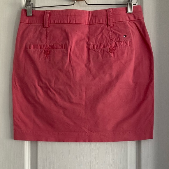 TOMMY HILFIGER pink cotton mini skirt with pockets - Picture 2 of 4